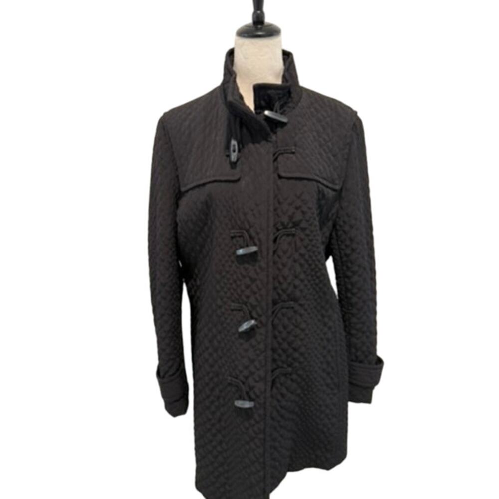 Talbots - Women's Black Quilted Coat, Size L
